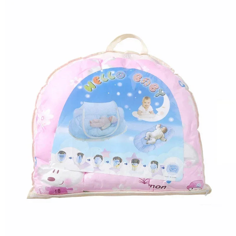 מזרן תינוק נייד עם כילה מתקפלת